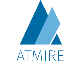Open Repositories 2026 Conference gold sponsor, Atmire’s logo with geometric design elements in blue and white.