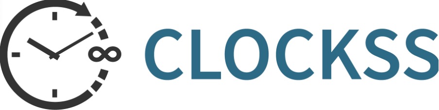 Open Repositories 2026 Conference gold sponsor, CLOCKSS logo with bold uppercase lettering and simple geometric element in blue on white background.